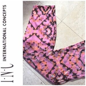 💖INC Pink Smocked- Waist Lined Pants